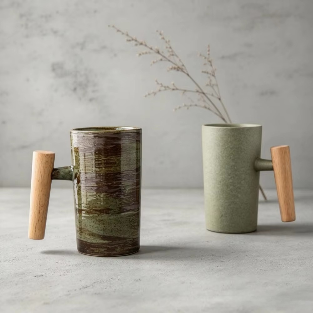 Japanese Pottery - Kubek do kawy z ceramicznej masy,