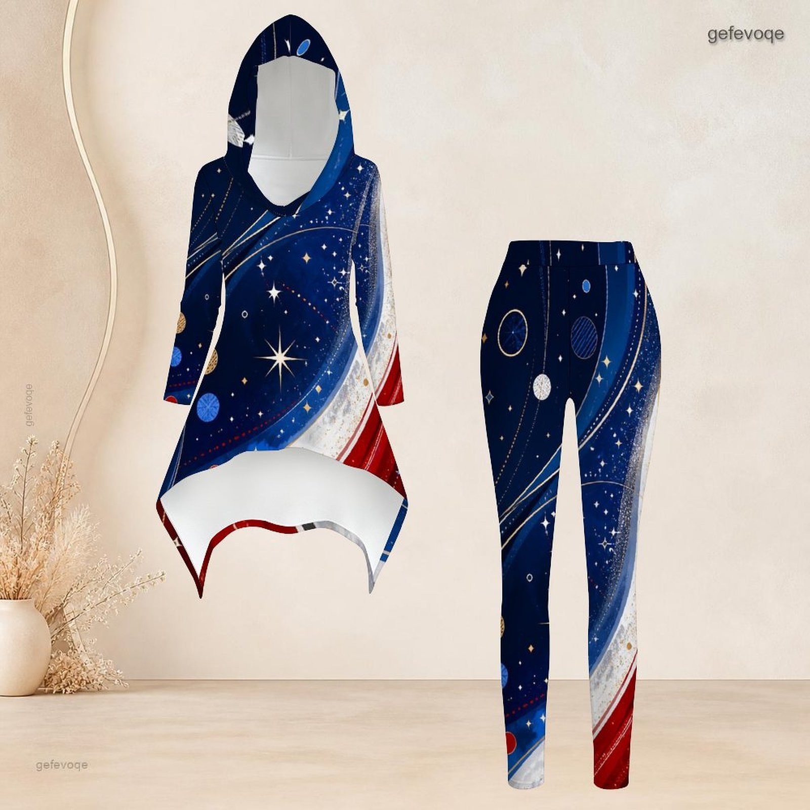 Matcha - Damski modny zestaw casualowy 2-częściowy: bluza
